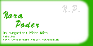 nora poder business card