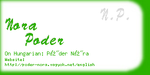 nora poder business card